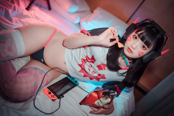 D.VA overwatch cosplay sexy