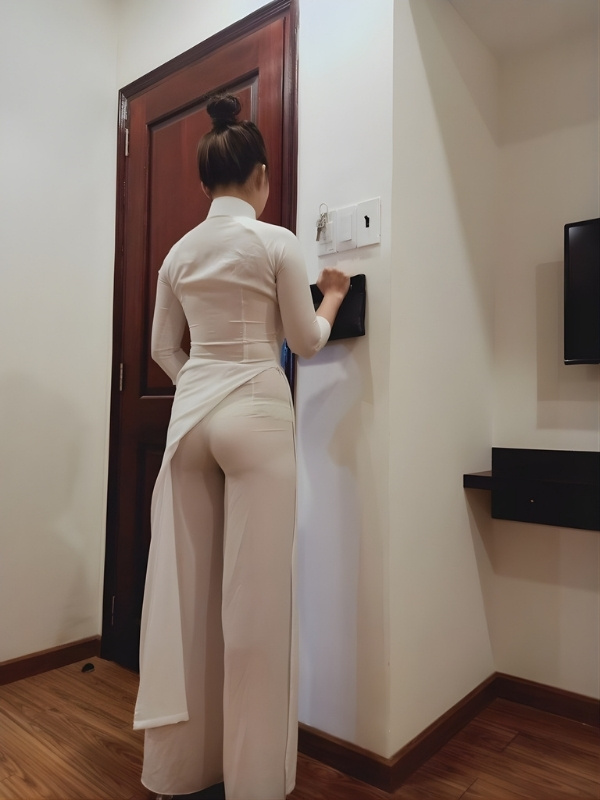 áo dài nữ sinh lộ viền