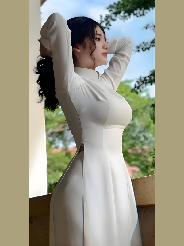 áo dài nữ sinh mỏng