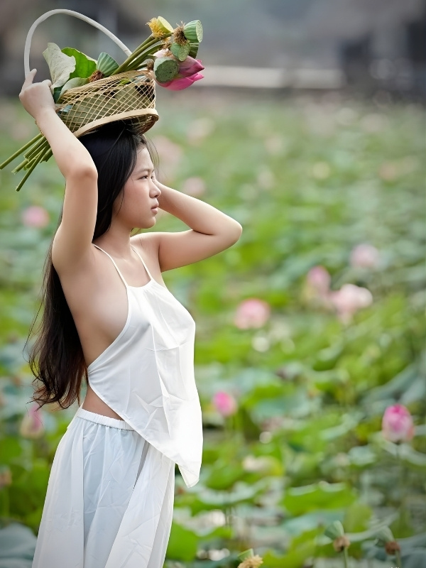 áo yếm thả rông đầm sen