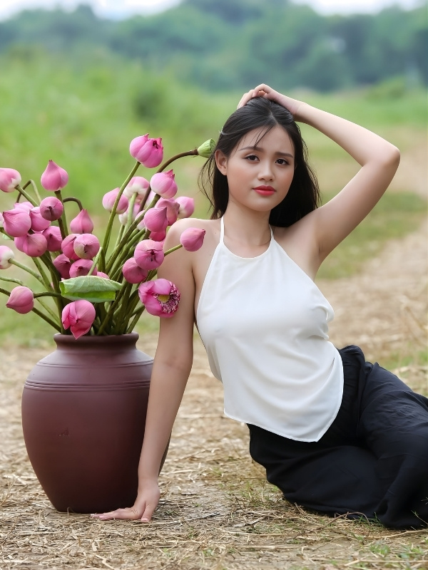 áo yếm thả rông nghệ thuật